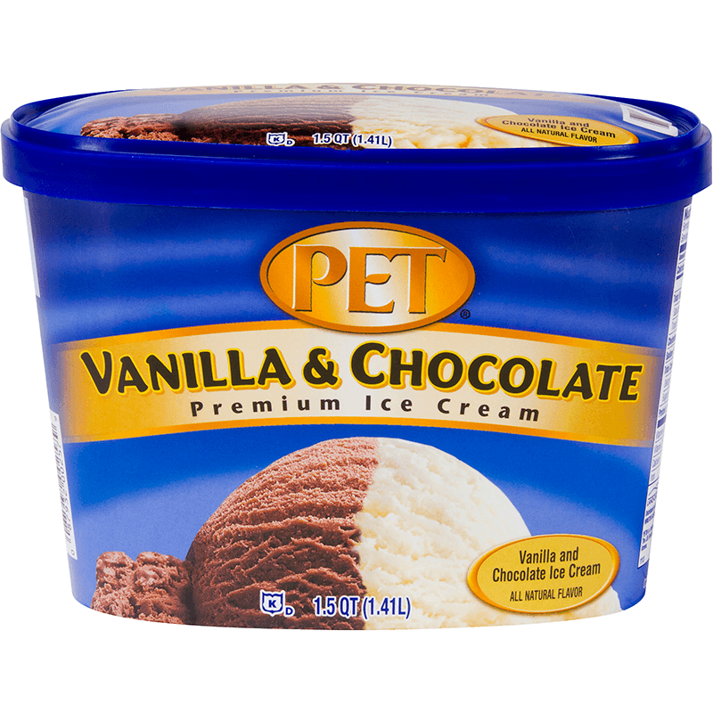 Vanilla & Chocolate Ice Cream 1.5 Quart PET® Dairy