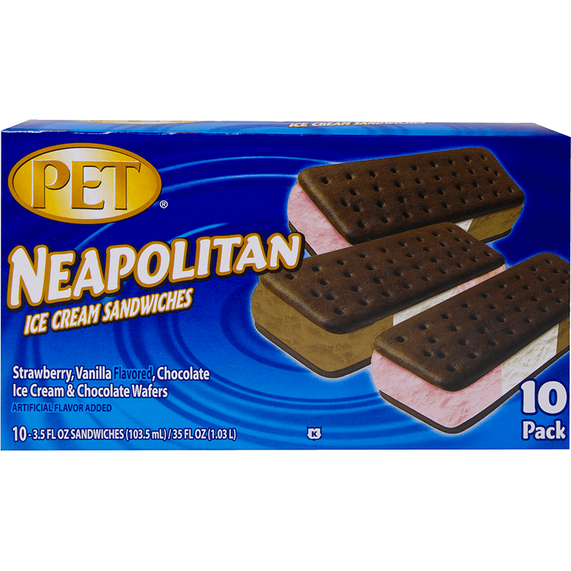 Neapolitan Ice Cream Sandwiches 10 Pk
