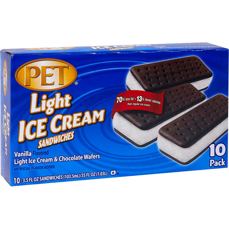 Light Vanilla Ice Cream Sandwiches 10 Pk