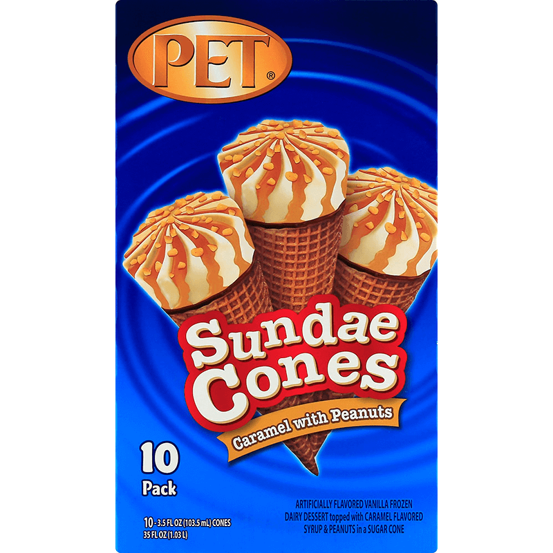 Sundae Cones – Caramel with Peanuts 10 Pk
